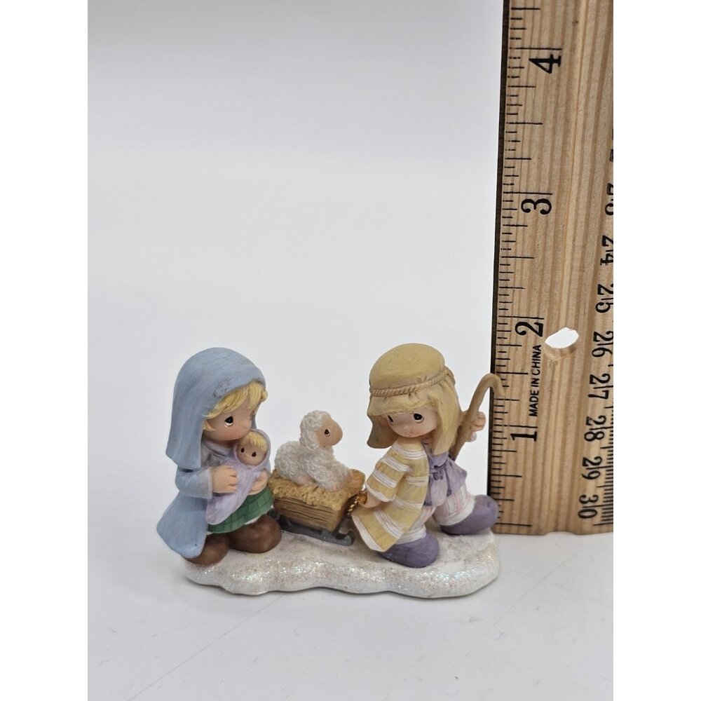 Precious Moments Nativity Holy Family & Angel With Star Mini Figurines Christmas - Picture 9 of 13